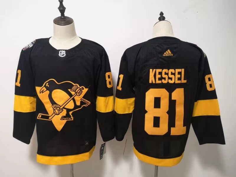 Pittsburgh Penguins Black #81 KESSEL NHL Jersey 02