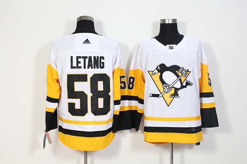 Pittsburgh Penguins White #58 LETANG NHL Jersey