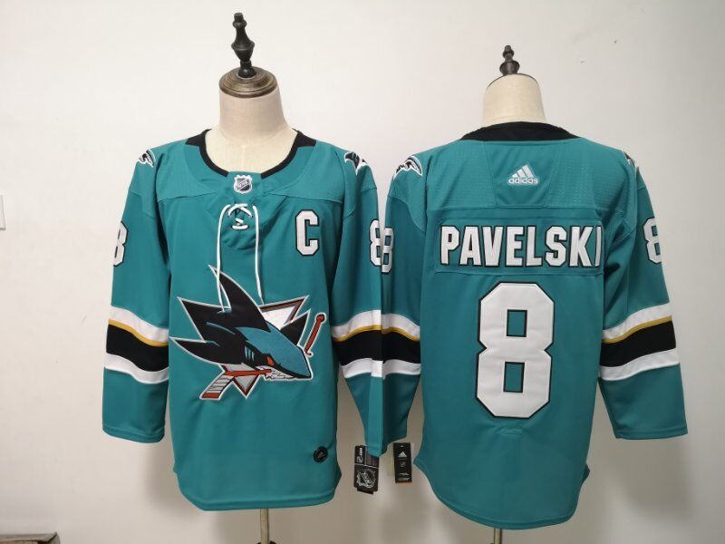 San Jose Sharks Blue #8 PAVELSKI NHL Jersey