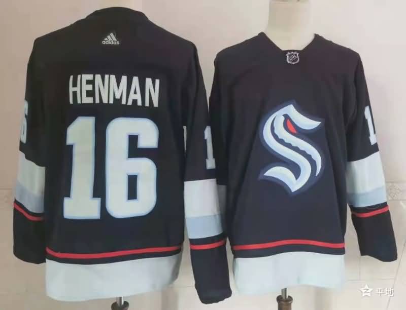 Seattle Kraken Dark Blue #16 HENMAN NHL Jersey
