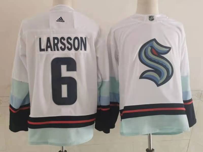 Seattle Kraken White #6 LARSSON NHL Jersey