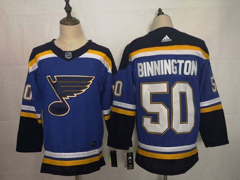 St Louis Blues Blue #50 BINNINGTON NHL Jersey