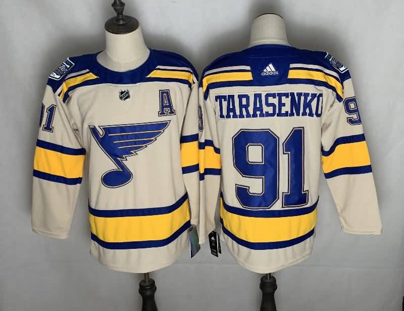 St Louis Blues Cream #91 TARASENKO NHL Jersey