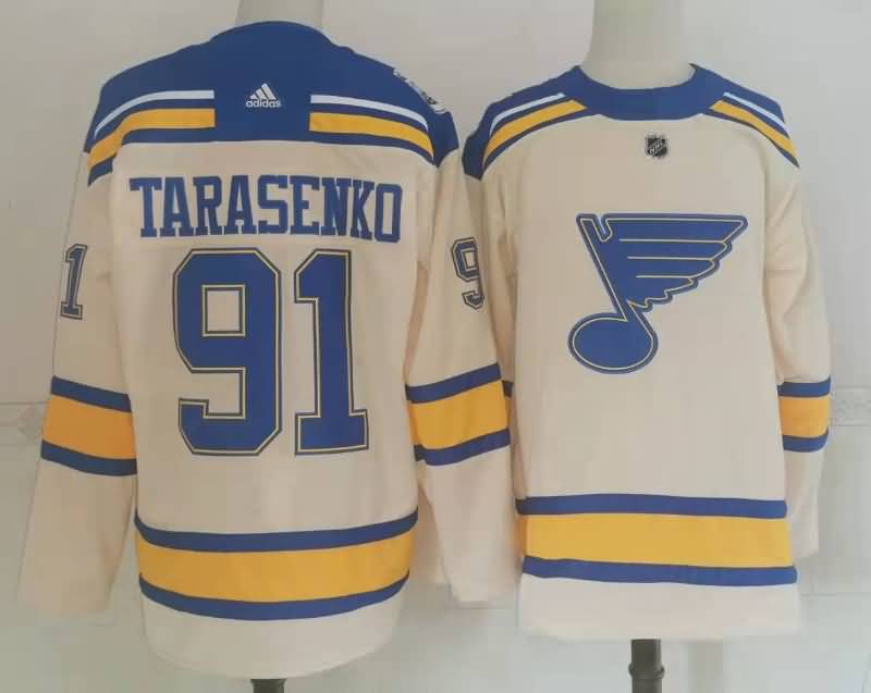 St Louis Blues Cream #91 TARASENKO NHL Jersey 02