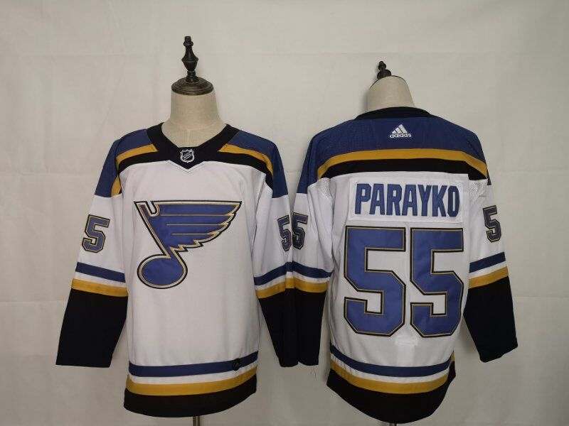 St Louis Blues White #55 PARAYKO NHL Jersey