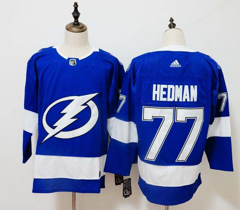 Tampa Bay Lightning Blue #77 HEDMAN NHL Jersey