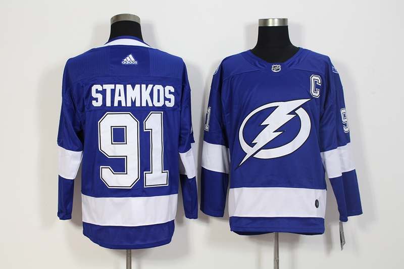 Tampa Bay Lightning Blue #91 STAMKOS NHL Jersey