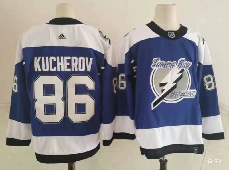 Tampa Bay Lightning Blue #86 KUCHEROV NHL Jersey 02