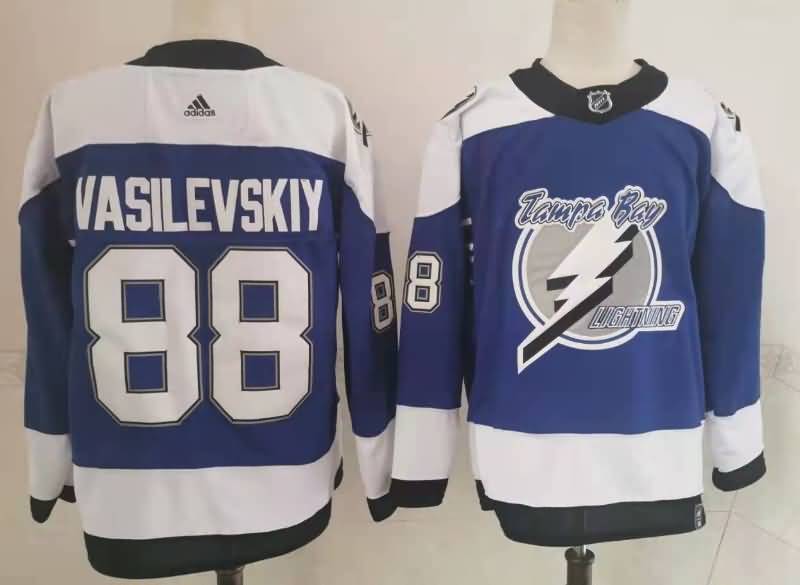 Tampa Bay Lightning Blue #88 VASILEVSKIY NHL Jersey 02