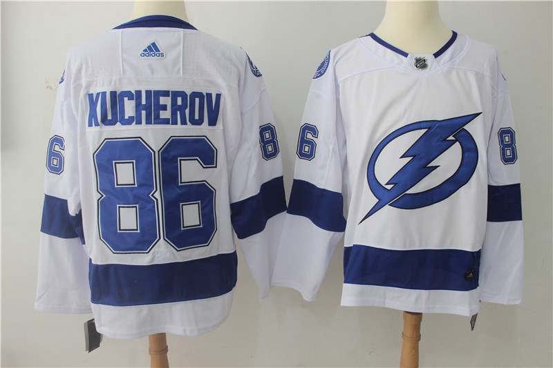 Tampa Bay Lightning White #86 KUCHEROV NHL Jersey