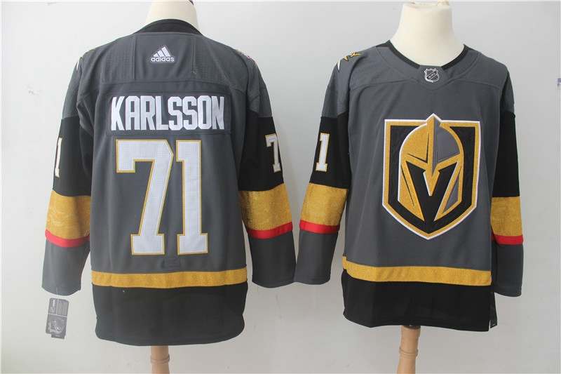 Vegas Golden Knights Grey #71 KARLSSON NHL Jersey