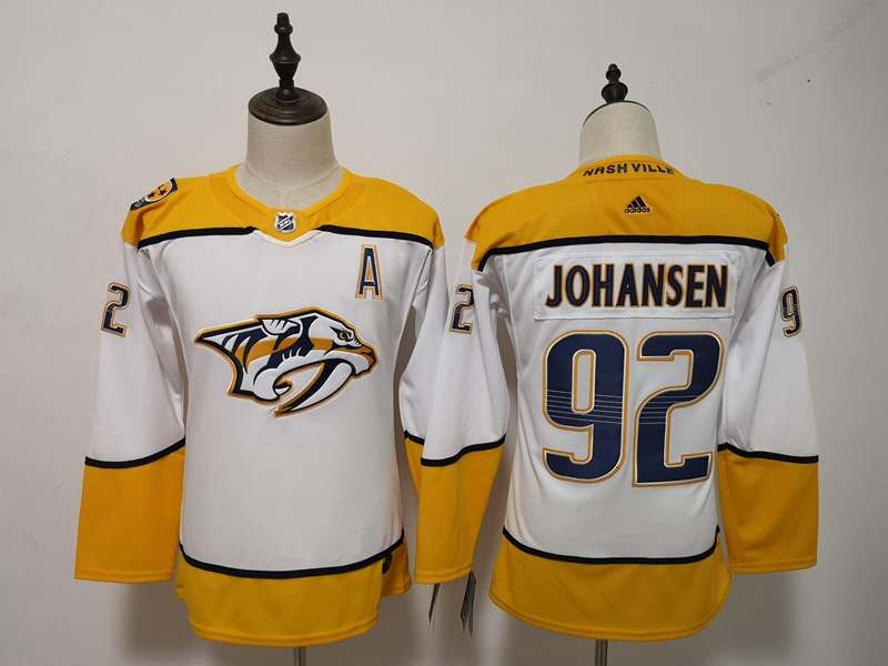 Nashville Predators #92 JOHANSEN White Women NHL Jersey