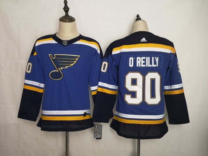 St Louis Blues #90 OREILLY Blue Women NHL Jersey