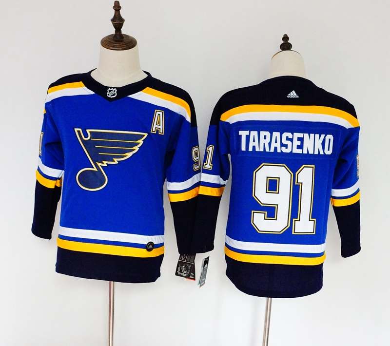 St Louis Blues #91 TARASENKO Blue Women NHL Jersey