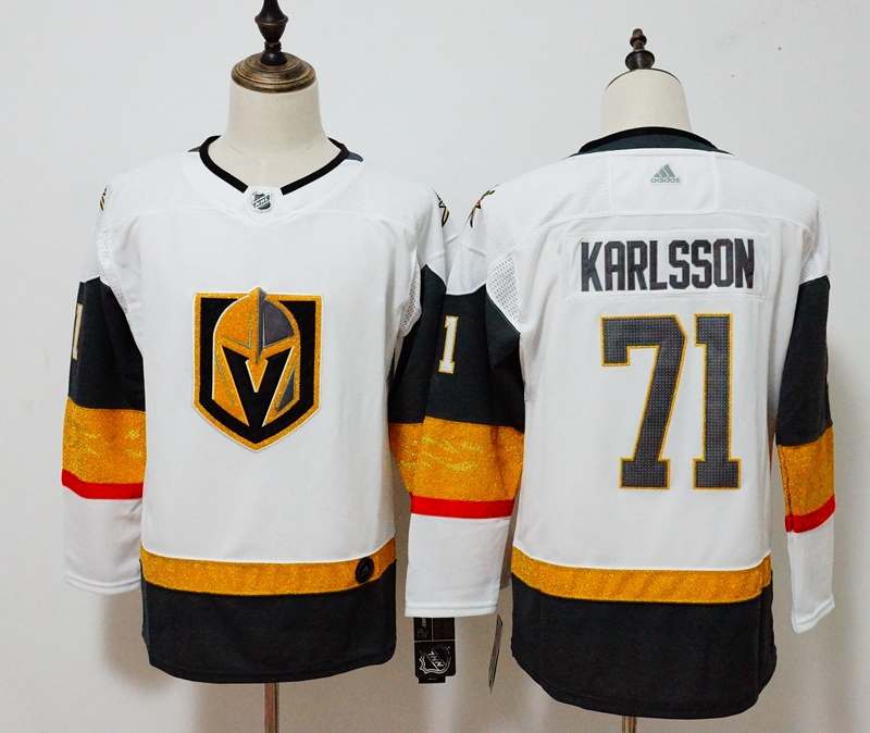 Vegas Golden Knights #71 KARLSSON White Women NHL Jersey