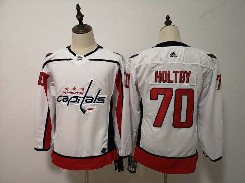 Washington Capitals #70 HOLTBY White Women NHL Jersey