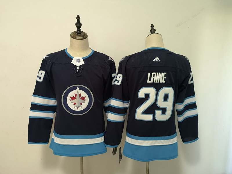 Winnipeg Jets #29 LAINE Black Women NHL Jersey