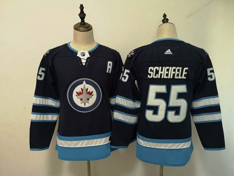 Winnipeg Jets #55 SCHEIFELE Black Women NHL Jersey