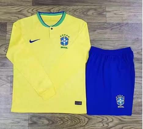 Brazil 2022 Home Long Sleeve Soccer Jersey