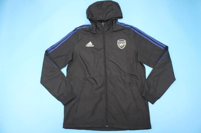AAA Quality Arsenal 22/23 Black Soccer Cotton Coat 02