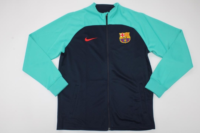 AAA Quality Barcelona 22/23 Dark Blue Soccer Jacket 02
