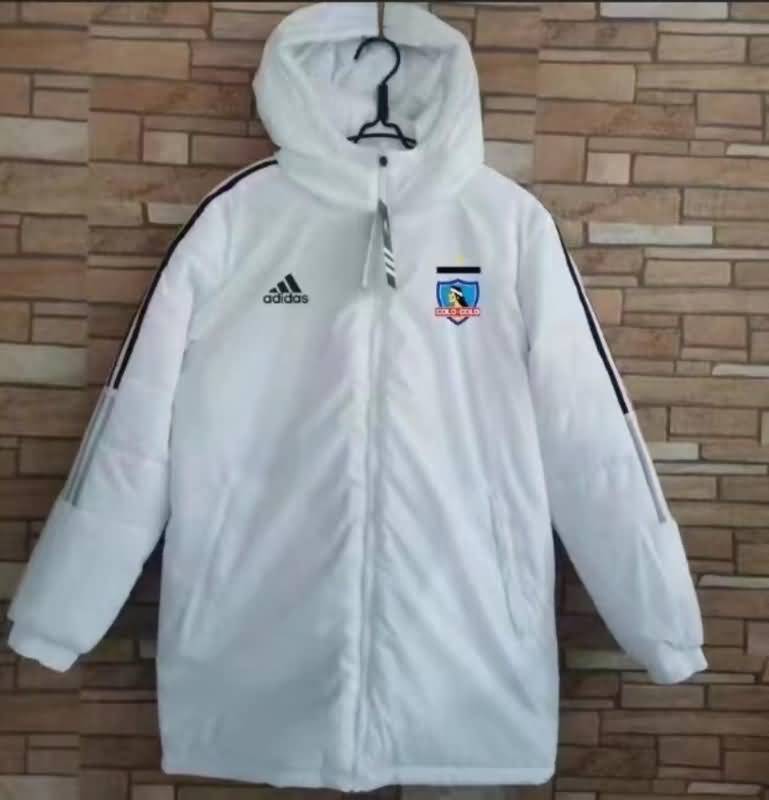 AAA Quality Colo Colo 22/23 White Soccer Cotton Coat