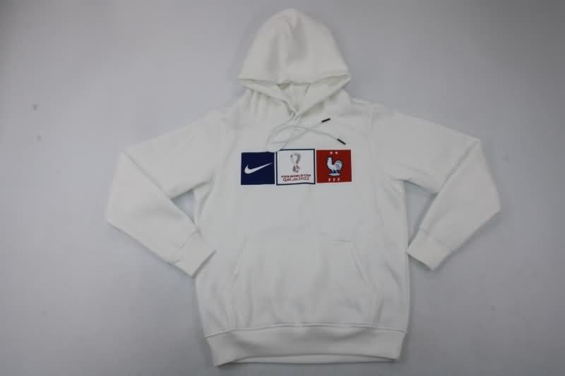 AAA Quality France 2022 White Soccer Hoodie 03
