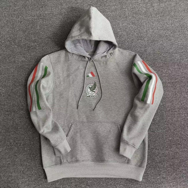 AAA Quality Mexico 2022 Grey Soccer Hoodie