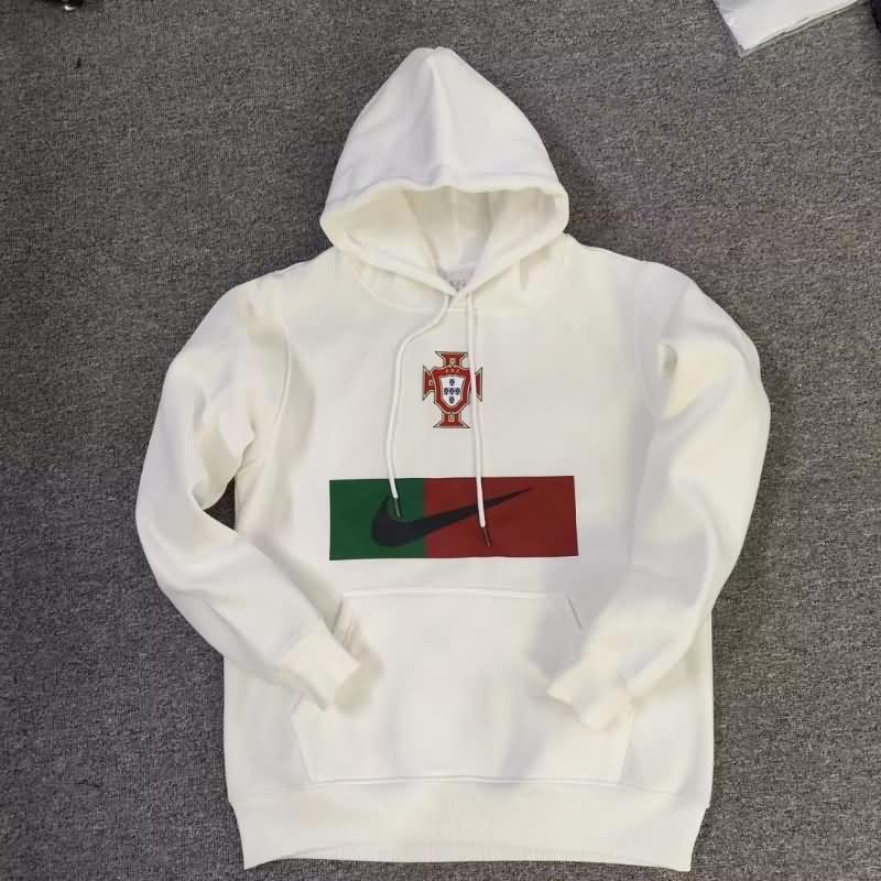 AAA Quality Portugal 2022 White Soccer Hoodie
