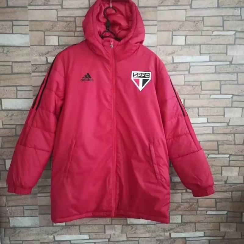 AAA Quality Sao Paulo 2022 Red Soccer Cotton Coat
