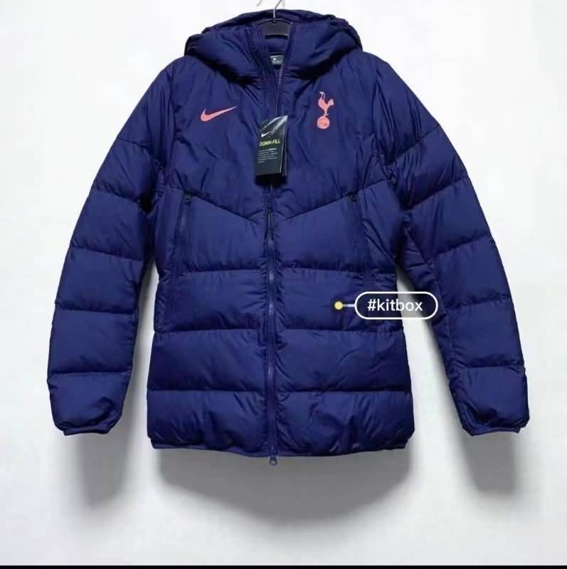AAA Quality Tottenham Hotspur 2022 Dark Blue Soccer Cotton Coat