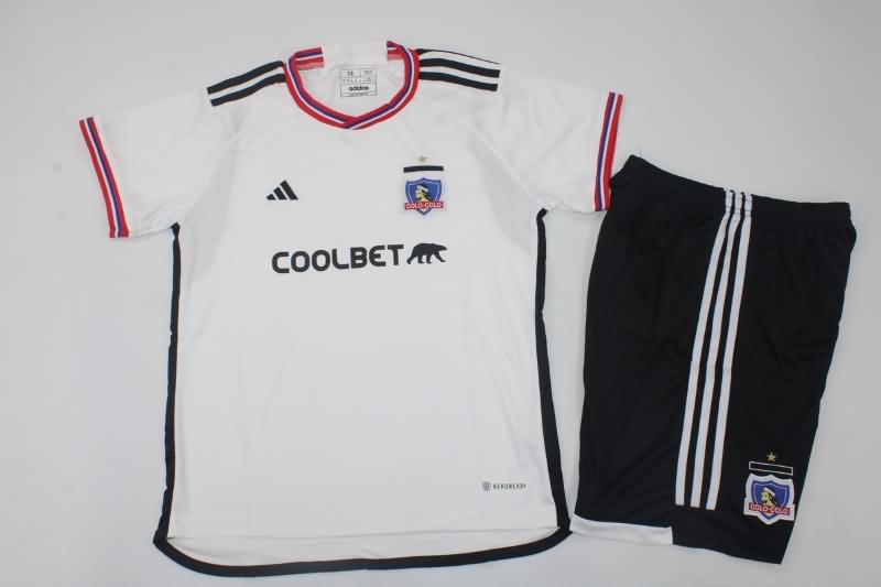 Kids Colo Colo 2023 Home Soccer Jersey And Shorts