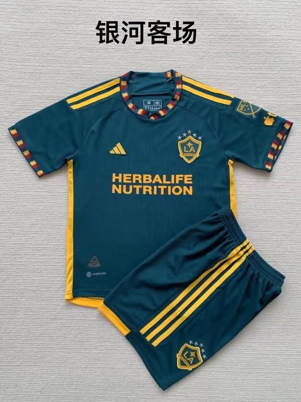 Kids Los Angeles Galaxy 2023 Away Soccer Jersey And Shorts