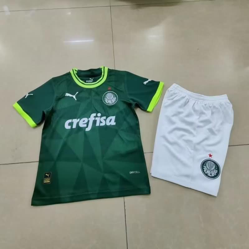 Kids Palmeiras 2023 Home Soccer Jersey And Shorts