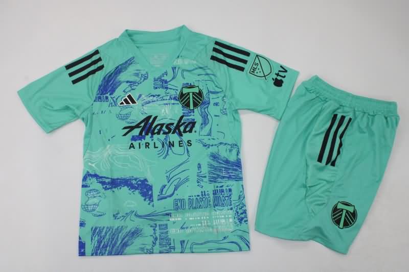 Kids Portland Timbers 2023 Special Soccer Jersey And Shorts