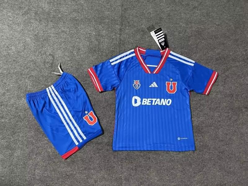 Kids Universidad Chile 2023 Home Soccer Jersey And Shorts