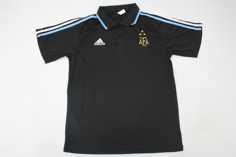 AAA Quality Argentina 2022 Black Polo Soccer T-Shirt