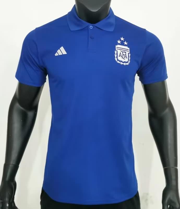 AAA Quality Argentina 2022 Blue Polo Soccer T-Shirt 02