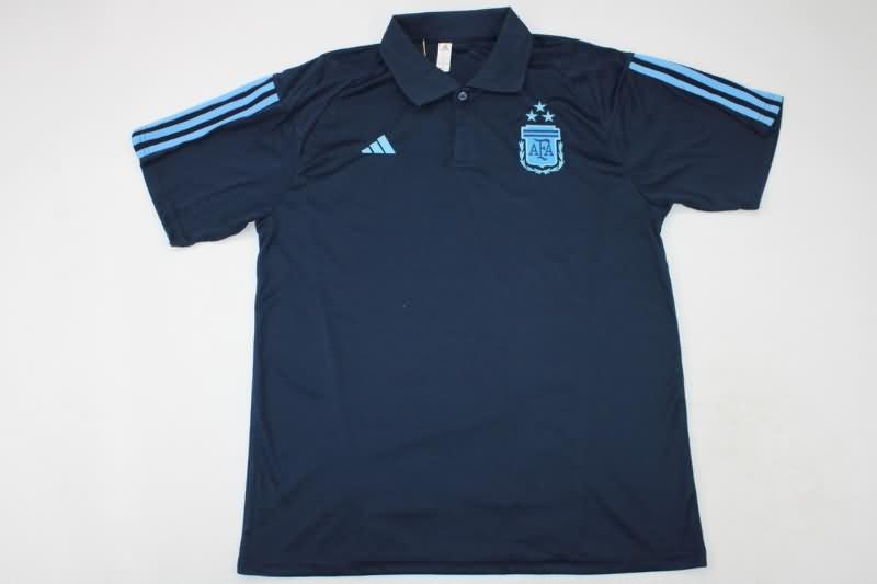 AAA Quality Argentina 2022 Dark Blue Polo Soccer T-Shirt
