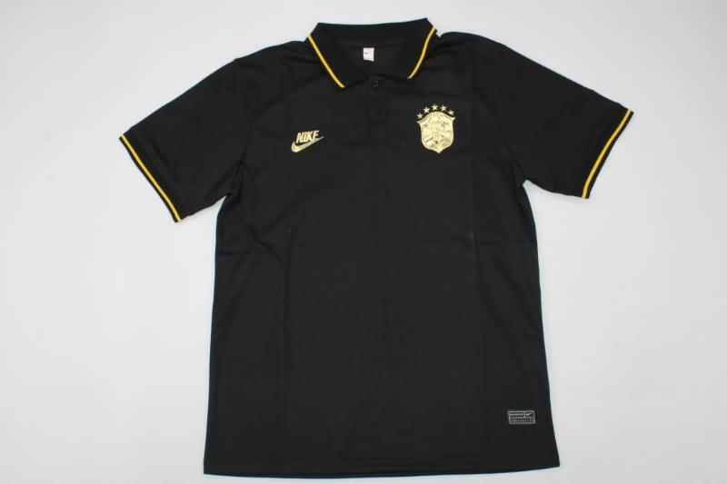 AAA Quality Brazil 2022 Black Polo Soccer T-Shirt 02