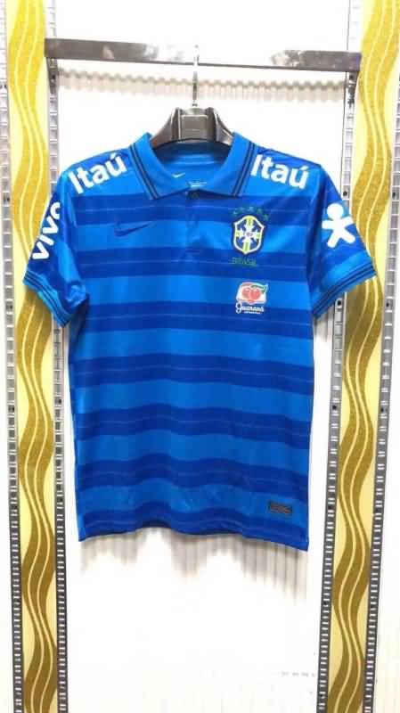 AAA Quality Brazil 2022 Blue Polo Soccer T-Shirt 02