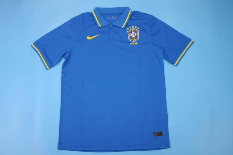 AAA Quality Brazil 2022 Blue Polo Soccer T-Shirt 03
