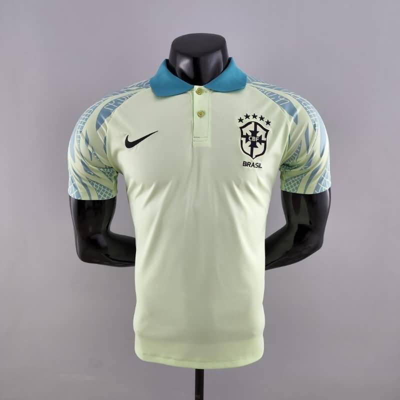 AAA Quality Brazil 2022 Light Green Polo Soccer T-Shirt