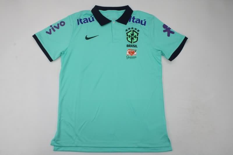 AAA Quality Brazil 2022 Light Green Polo Soccer T-Shirt 02
