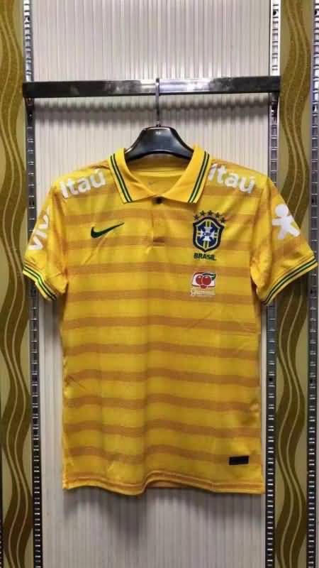 AAA Quality Brazil 2022 Yellow Polo Soccer T-Shirt 02