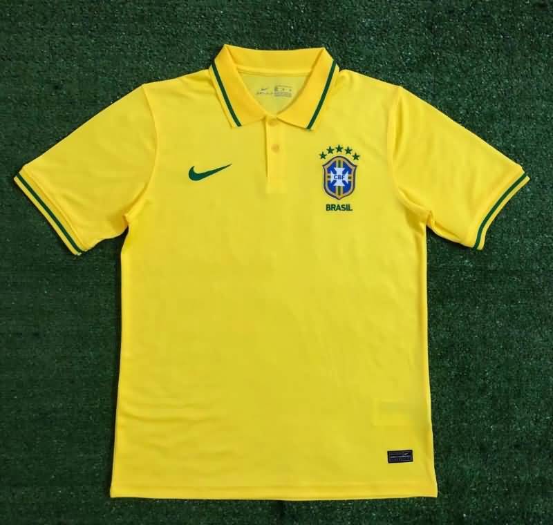 AAA Quality Brazil 2022 Yellow Polo Soccer T-Shirt 03