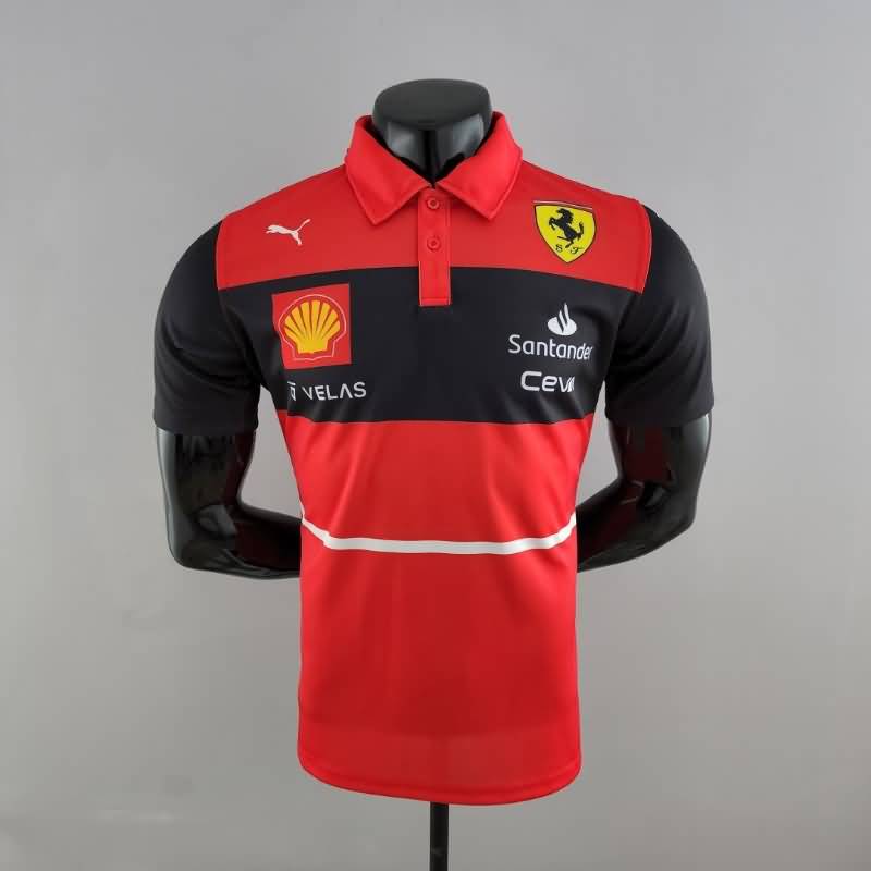 AAA Quality Ferrari 2022 Red Polo Soccer T-Shirt 03