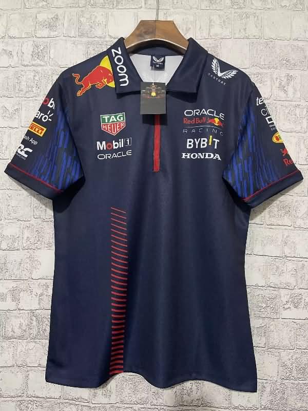 AAA Quality Red Bull 2022 Dark Blue Polo Soccer T-Shirt 06