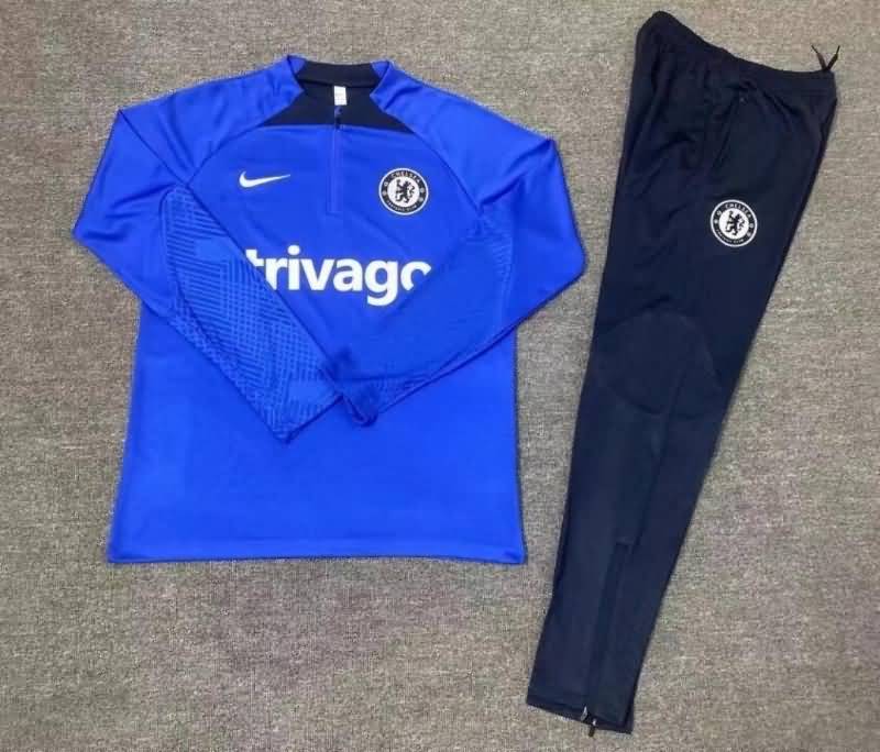 Kids AAA Quality Chelsea 22/23 Blue Soccer Tracksuit