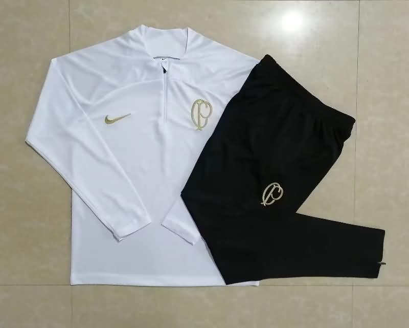 AAA Quality Corinthians 2023 White Soccer Tracksuit 02